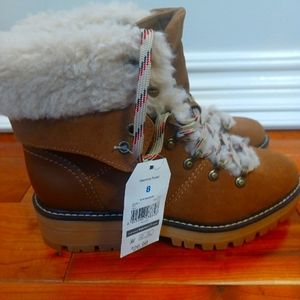 NWT: Women's Faux Suede Hiker Boots with long laces